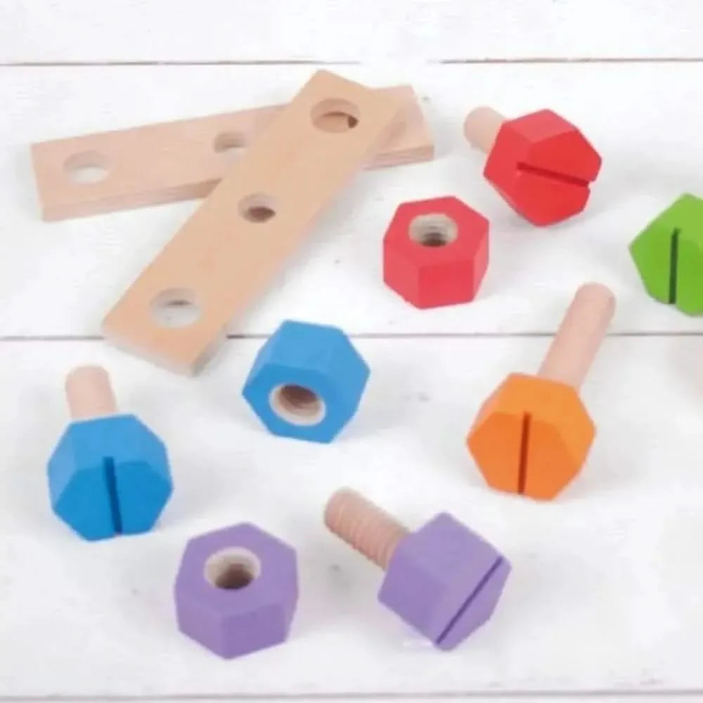 Bigjigs Jar of Nuts and Bolts-Bigjigs Jar of Nuts and Bolts