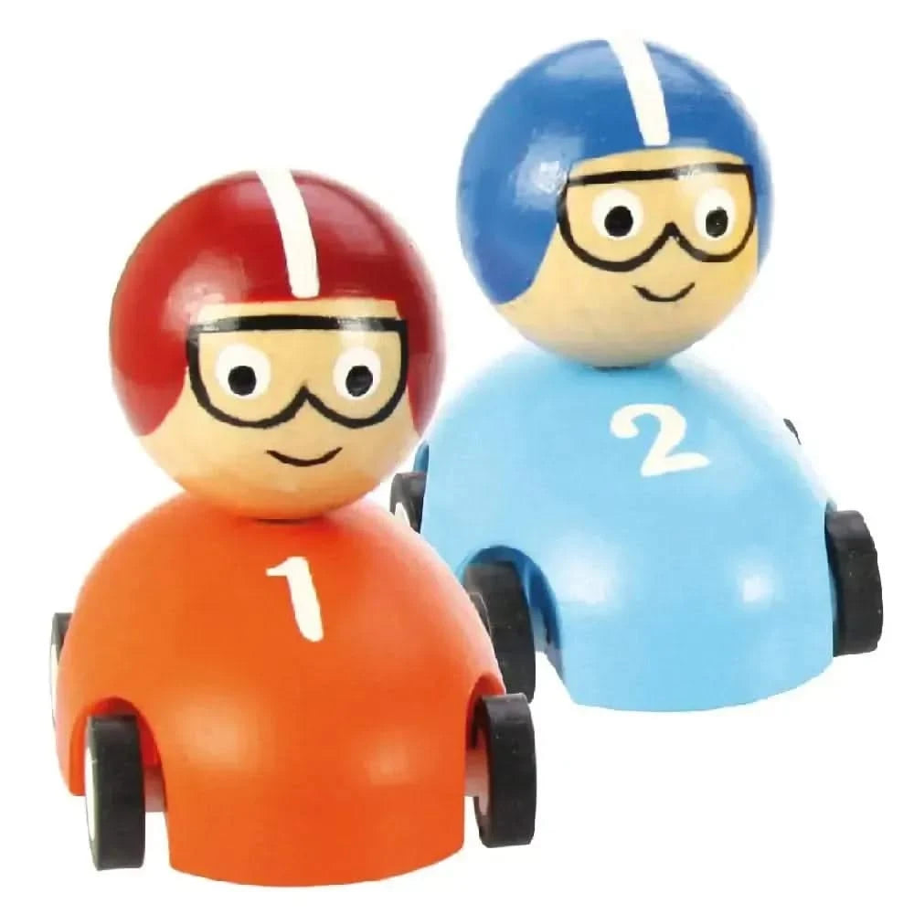Bigjigs Pull Back Racing Car Pack of 2-Bigjigs Pull Back Racing Car Pack of 2