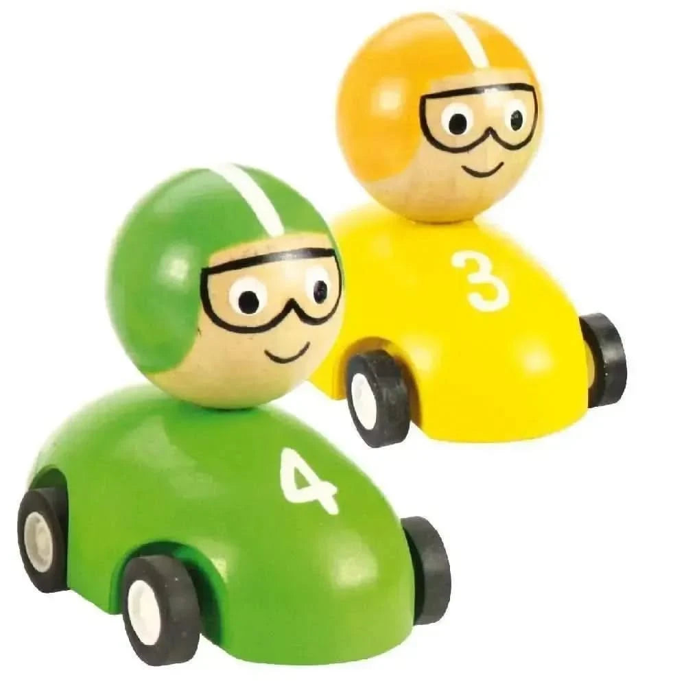 Bigjigs Pull Back Racing Car Pack of 2-Bigjigs Pull Back Racing Car Pack of 2