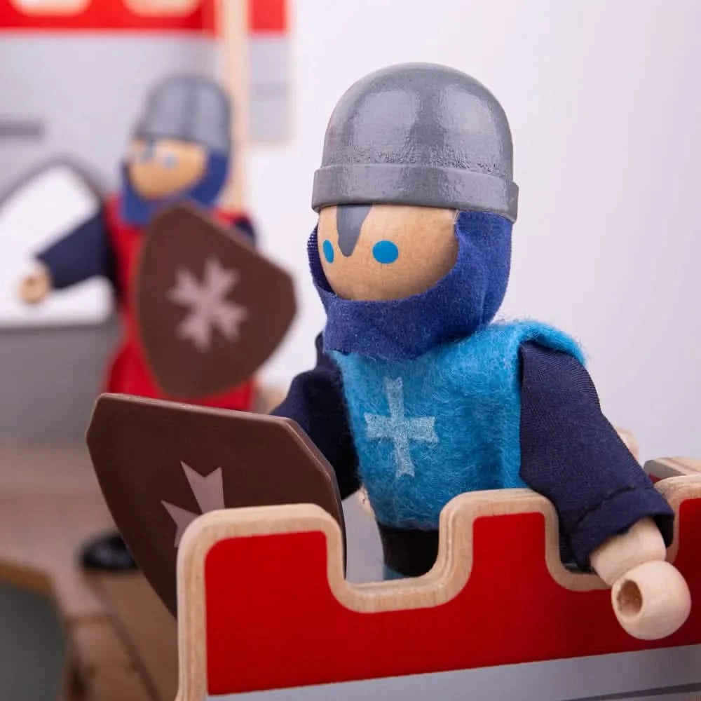 Bigjigs Toys Wooden Knight Toys Set-Bigjigs Toys Wooden Knight Toys Set