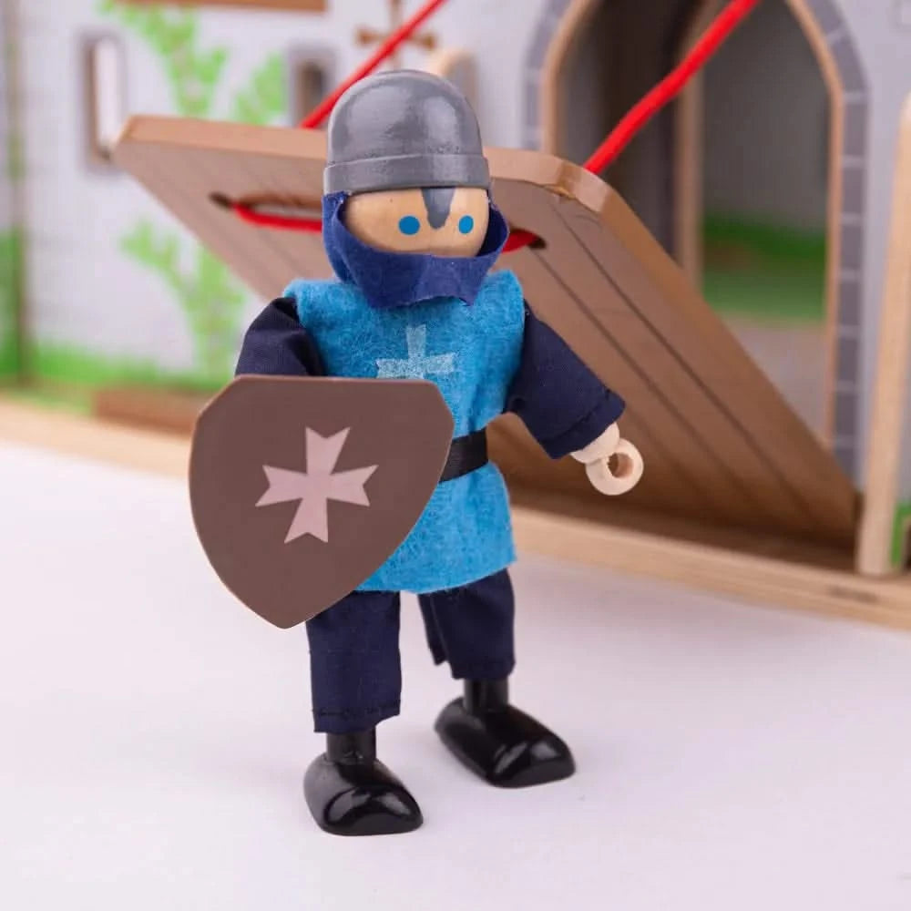 Bigjigs Toys Wooden Knight Toys Set-Bigjigs Toys Wooden Knight Toys Set