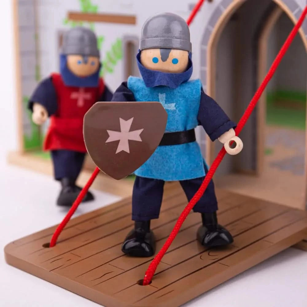 Bigjigs Toys Wooden Knight Toys Set-Bigjigs Toys Wooden Knight Toys Set