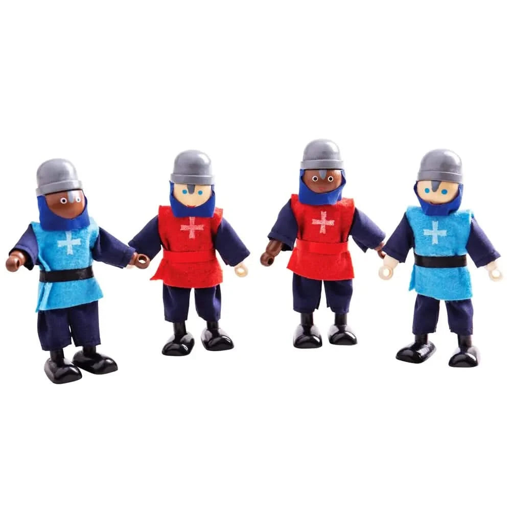 Bigjigs Toys Wooden Knight Toys Set-Bigjigs Toys Wooden Knight Toys Set
