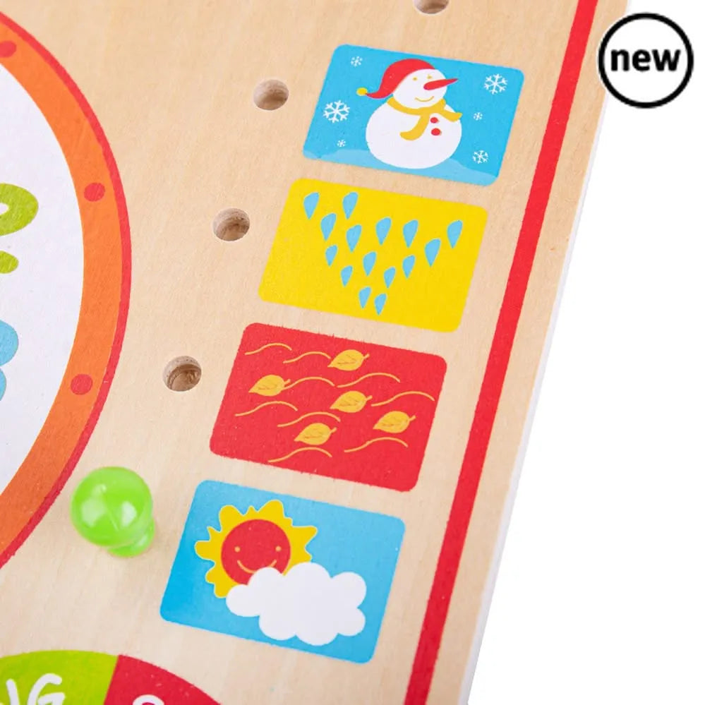 Bigjigs Wooden Clock and Calendar-Bigjigs Wooden Clock and Calendar