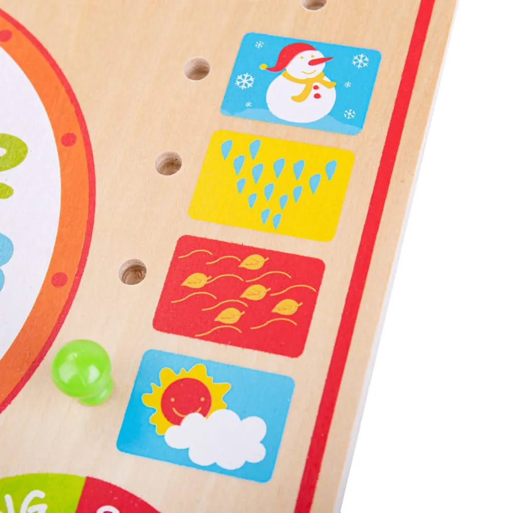 Bigjigs Wooden Clock and Calendar-Bigjigs Wooden Clock and Calendar