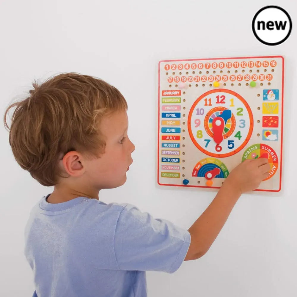Bigjigs Wooden Clock and Calendar-Bigjigs Wooden Clock and Calendar