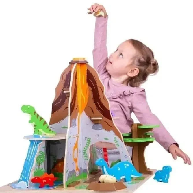 Bigjigs Wooden Dinosaur Island Playset-Bigjigs Wooden Dinosaur Island Playset