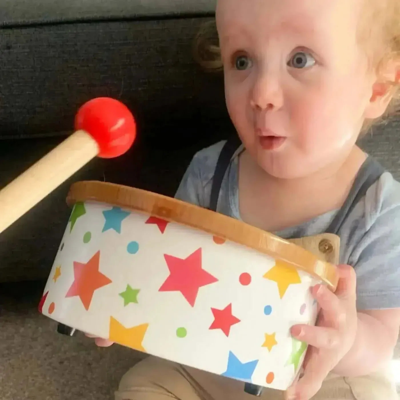 Bigjigs Wooden Drum-Bigjigs Wooden Drum