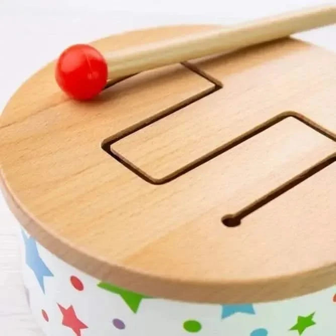 Bigjigs Wooden Drum-Bigjigs Wooden Drum