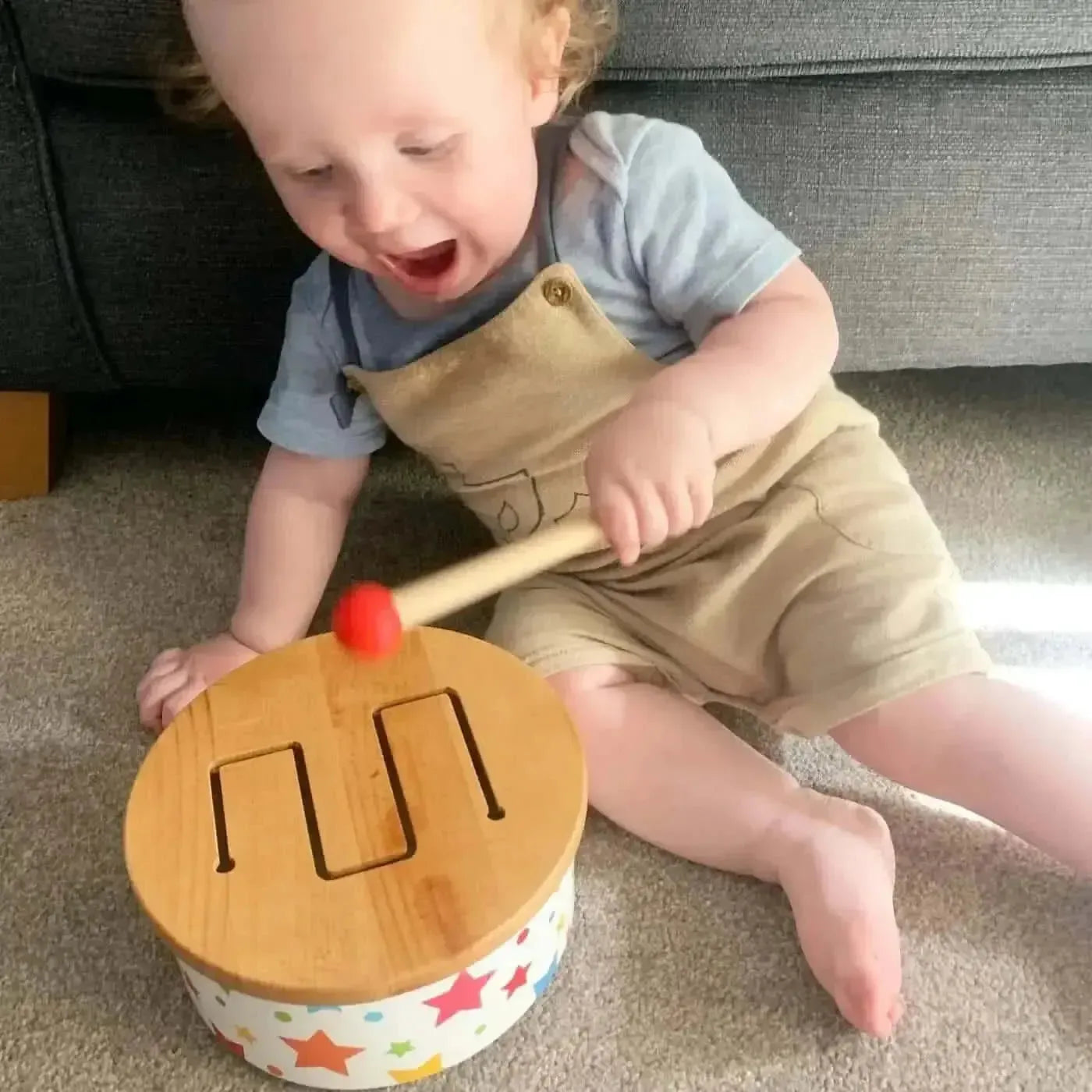 Bigjigs Wooden Drum-Bigjigs Wooden Drum
