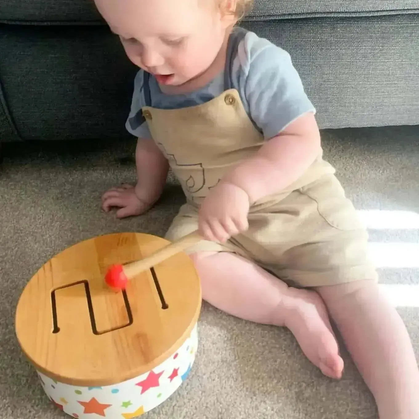 Bigjigs Wooden Drum-Bigjigs Wooden Drum