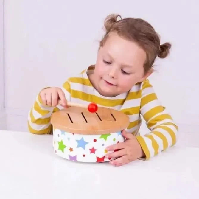 Bigjigs Wooden Drum-Bigjigs Wooden Drum
