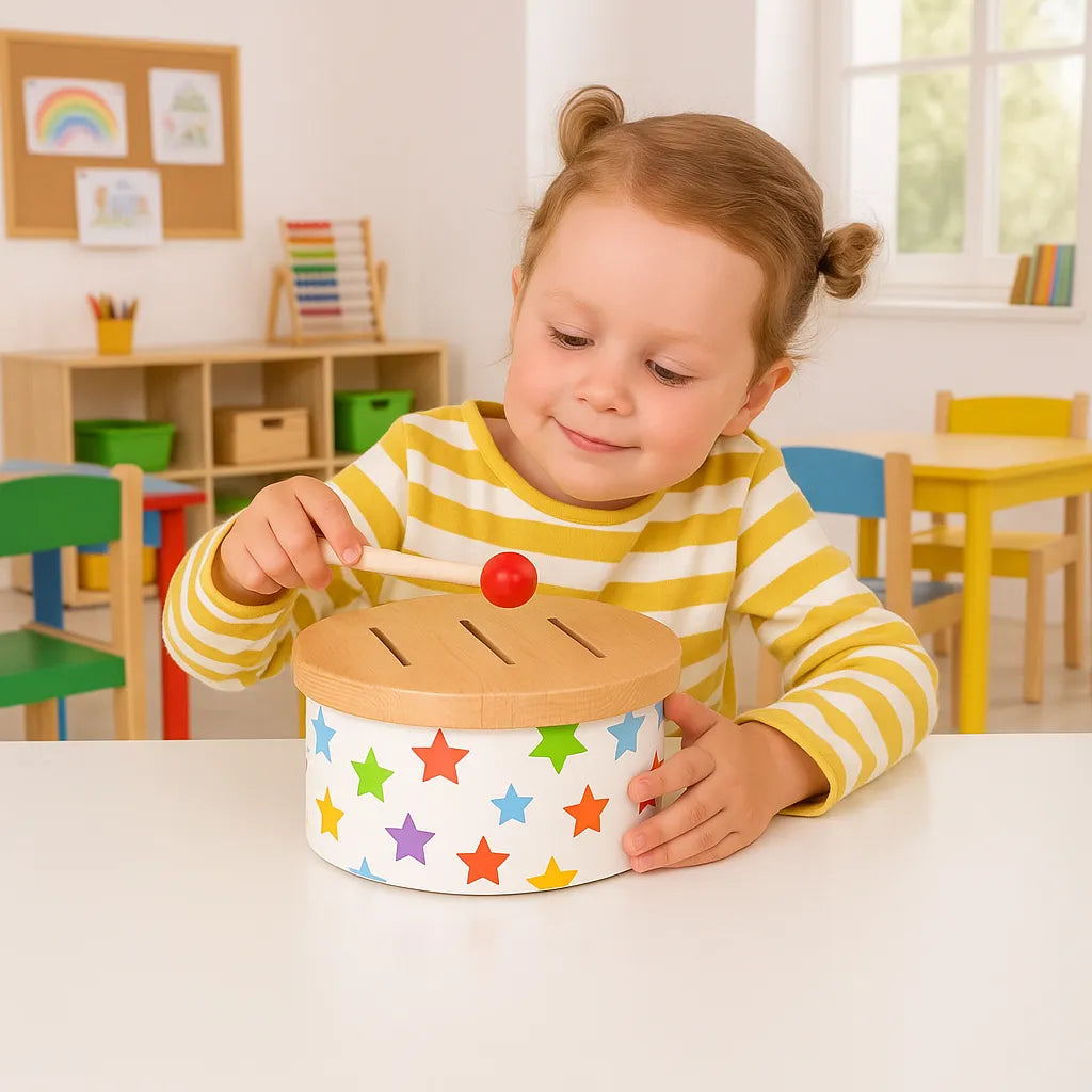 Bigjigs Wooden Drum-Bigjigs Wooden Drum