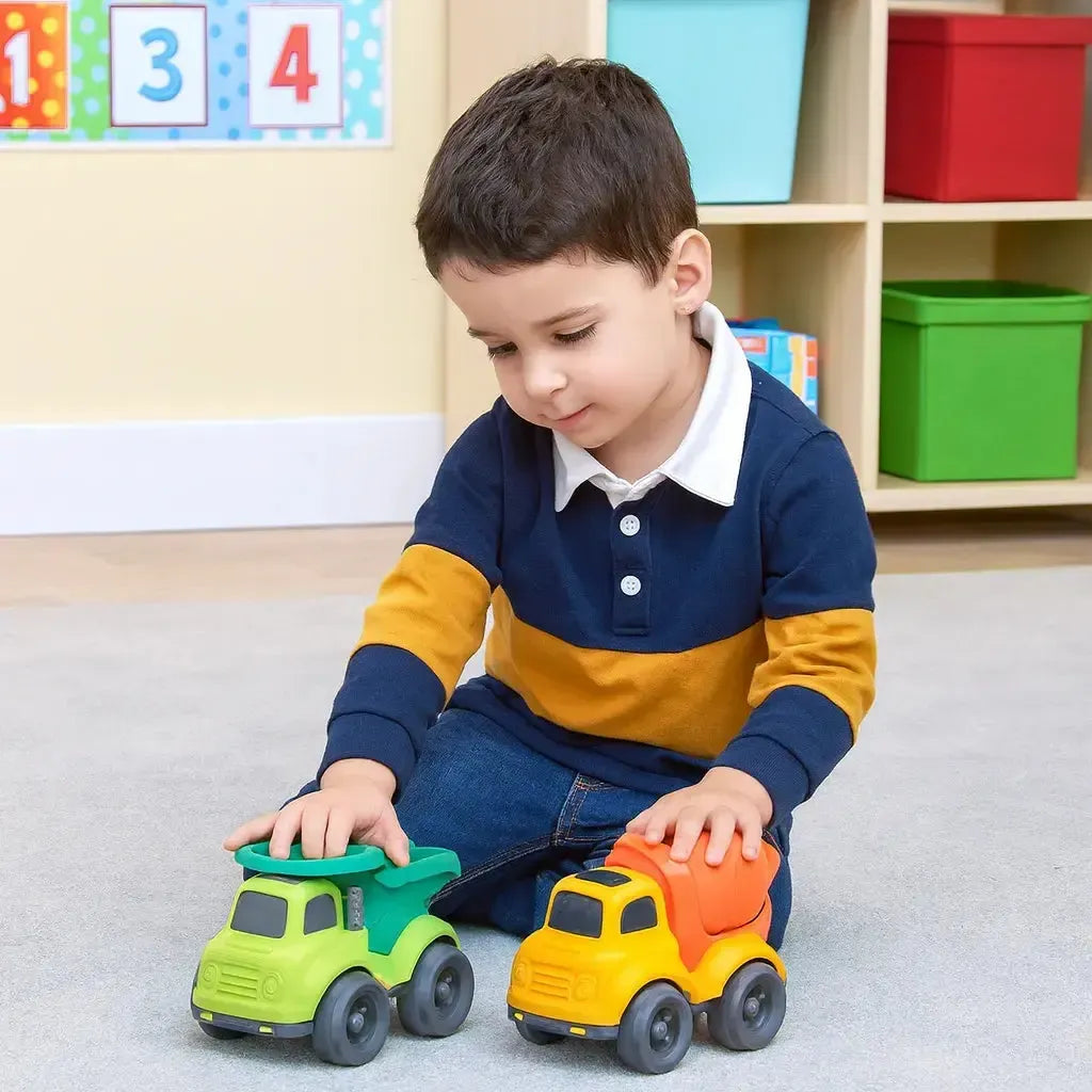 Bioplastic Twin Construction Truck Set-Bioplastic Twin Construction Truck Set