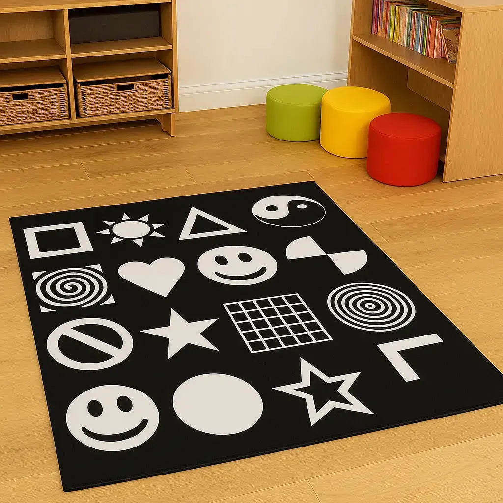 Black and White Nursery Playmat-Black and White Nursery Playmat