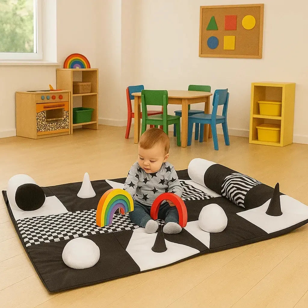 Black & White Sensory Contrasts Mat-Black & White Sensory Contrasts Mat