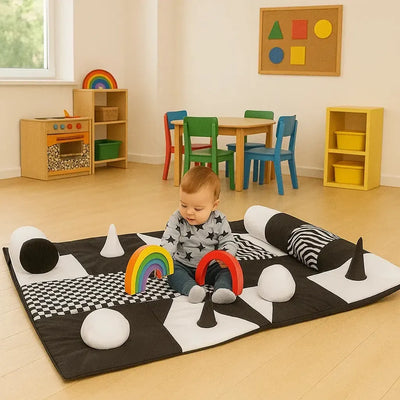 Black & White Sensory Contrasts Mat-Black & White Sensory Contrasts Mat