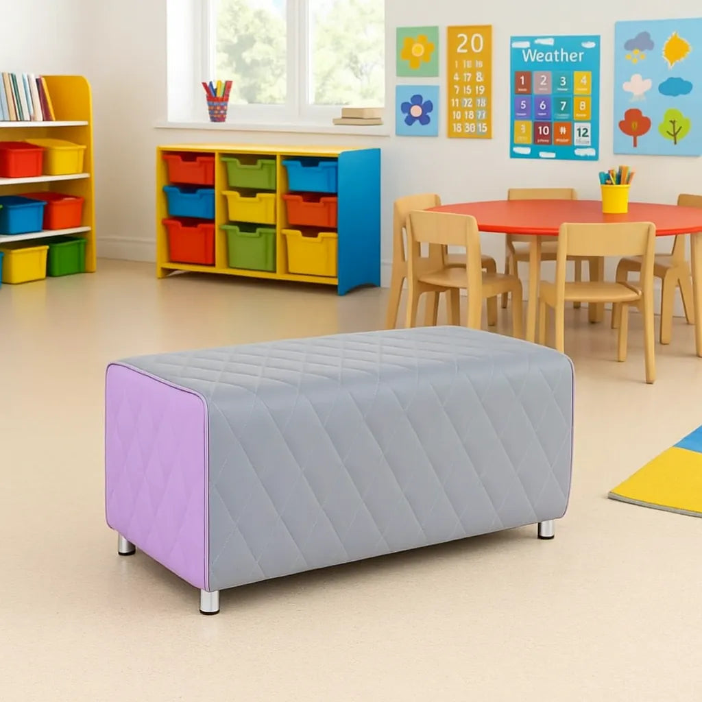 Breakout Seating - Quilted Rectangle Seat-Breakout Seating - Quilted Rectangle Seat