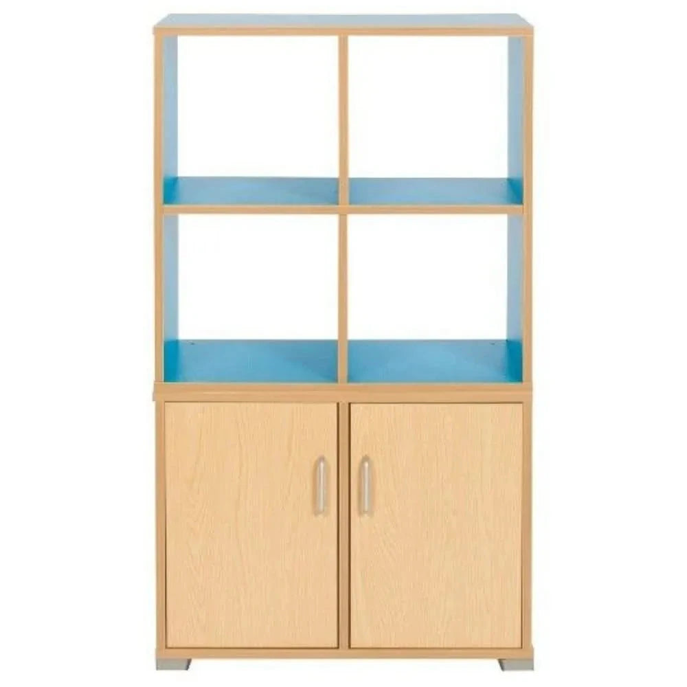 Bubblegum Low Level 2 Bay Classroom Cupboard-Bubblegum Low Level 2 Bay Classroom Cupboard