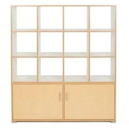 Bubblegum Low Level 4 Bay Classroom Cupboard-Bubblegum Low Level 4 Bay Classroom Cupboard