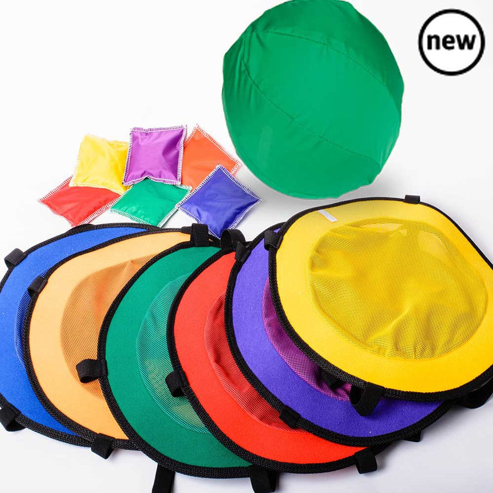 Catch And Balance Bands, The Catch and Balance Bands is the ultimate set to enhance your child's hand-eye coordination skills, dexterity, and team work abilities. This enjoyable group activity is perfect for kids who love to engage in social and collaborative play.This set includes specially designed balancing bands that are worn by two children at a time. The bands are made from high-quality, durable materials to ensure safety and longevity. They are adjustable to fit children of different sizes, accommoda