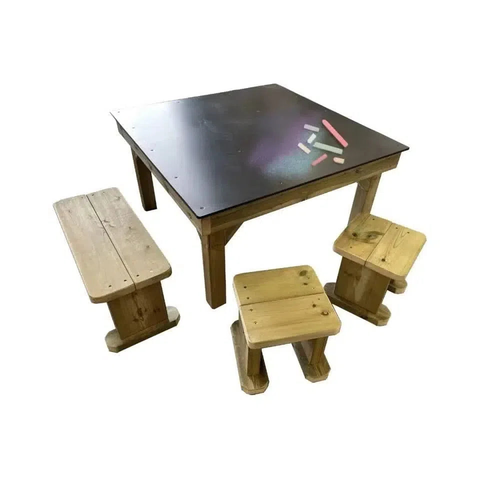 Chalk Table And Benches-Chalk Table And Benches