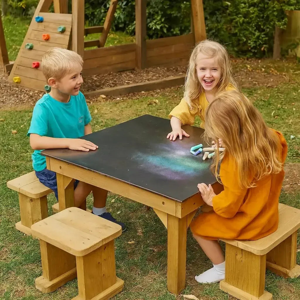 Chalk Table And Benches-Chalk Table And Benches