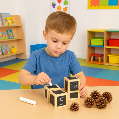 Chalk Wooden Cubes-Chalk Wooden Cubes