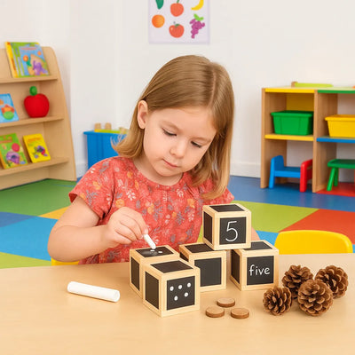 Chalk Wooden Cubes-Chalk Wooden Cubes