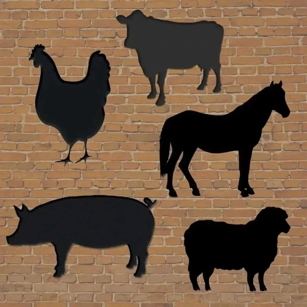 Chalkboard farmyard set of 5-Chalkboard farmyard set of 5