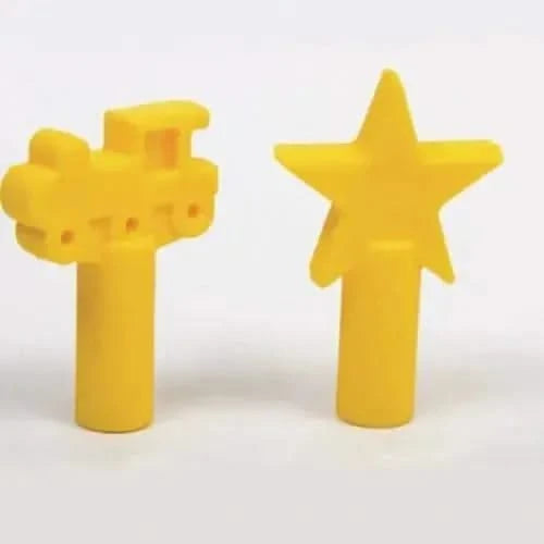 Chew Pencil Toppers Star and Train Pack of 2-Chew Pencil Toppers Star and Train Pack of 2