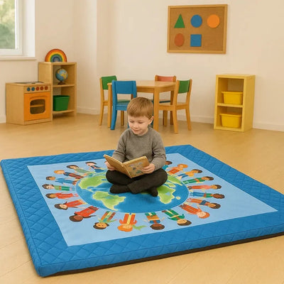 Children of the World Quilted Mat-Children of the World Quilted Mat