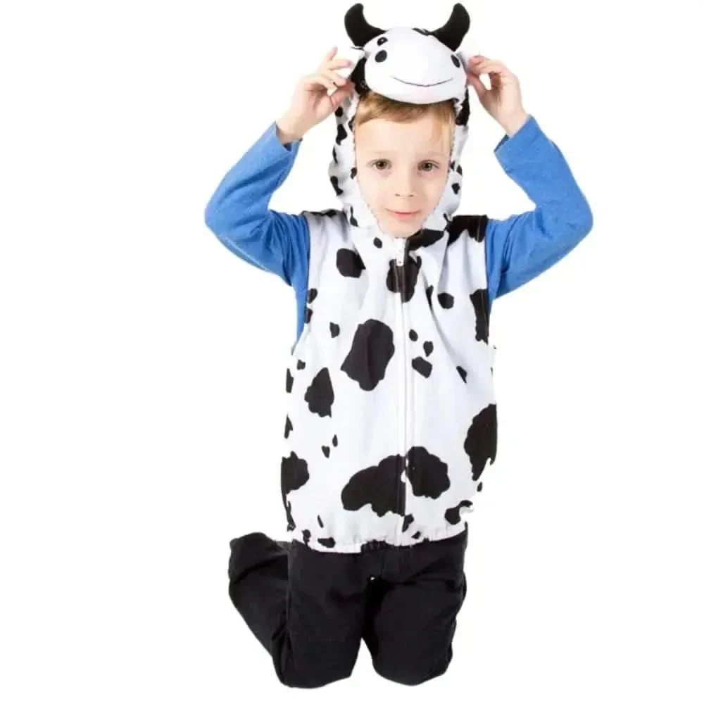 Childrens Cow Zip Top Costume-Childrens Cow Zip Top Costume