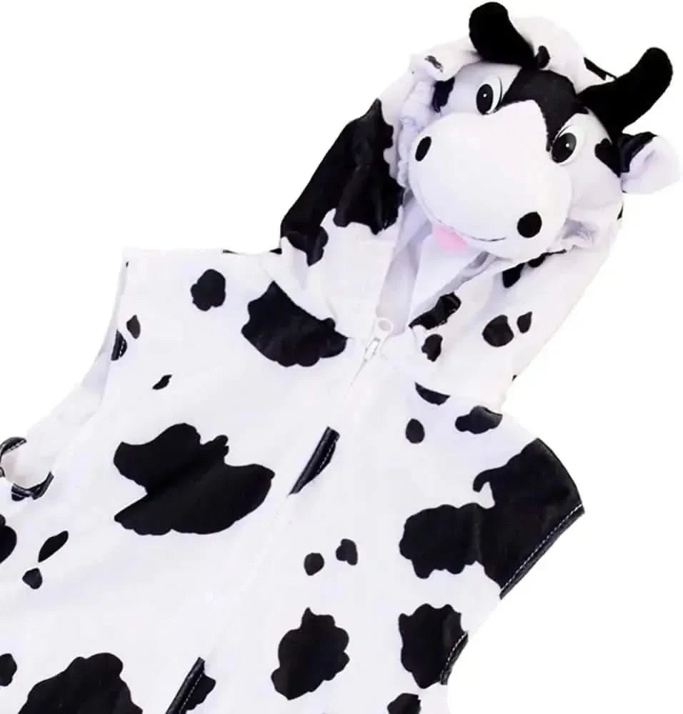 Childrens Cow Zip Top Costume-Childrens Cow Zip Top Costume
