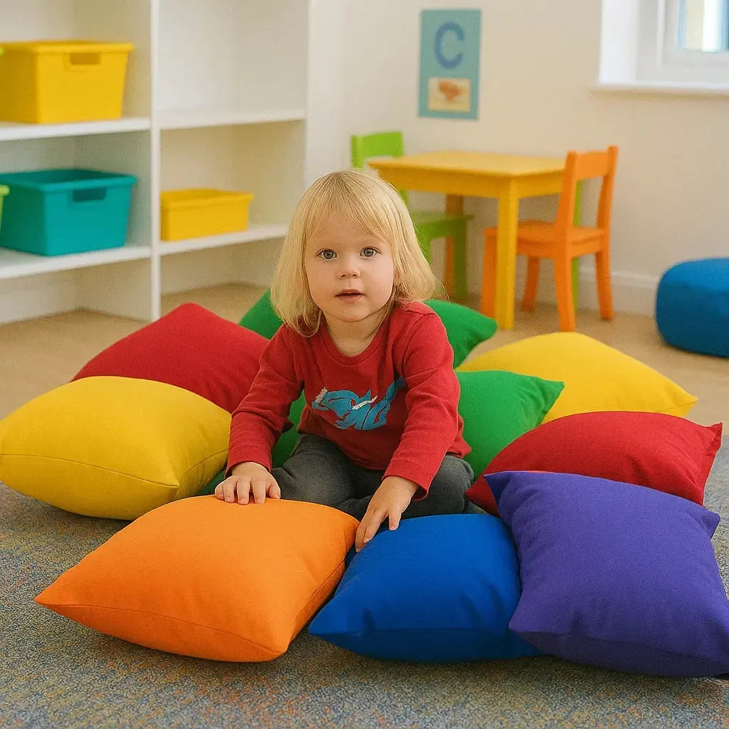 Childrens Floor cushions pack of 10-Childrens Floor cushions pack of 10