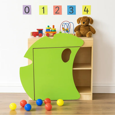 Childrens Novelty Frog Bookcase with Lilypad Doors-Childrens Novelty Frog Bookcase with Lilypad Doors