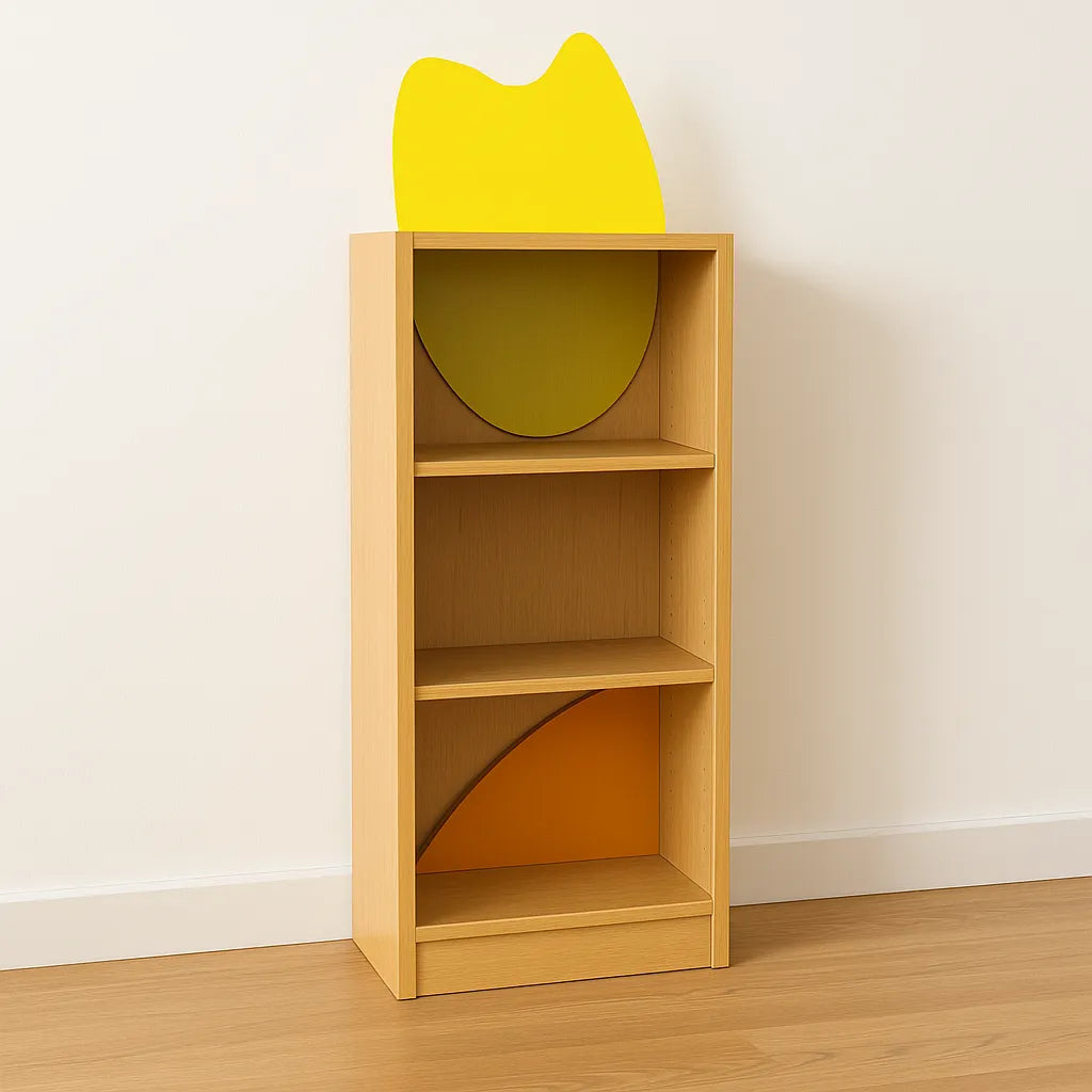 Childrens Novelty Honeybee Bookcase with Feature Panels-Childrens Novelty Honeybee Bookcase with Feature Panels