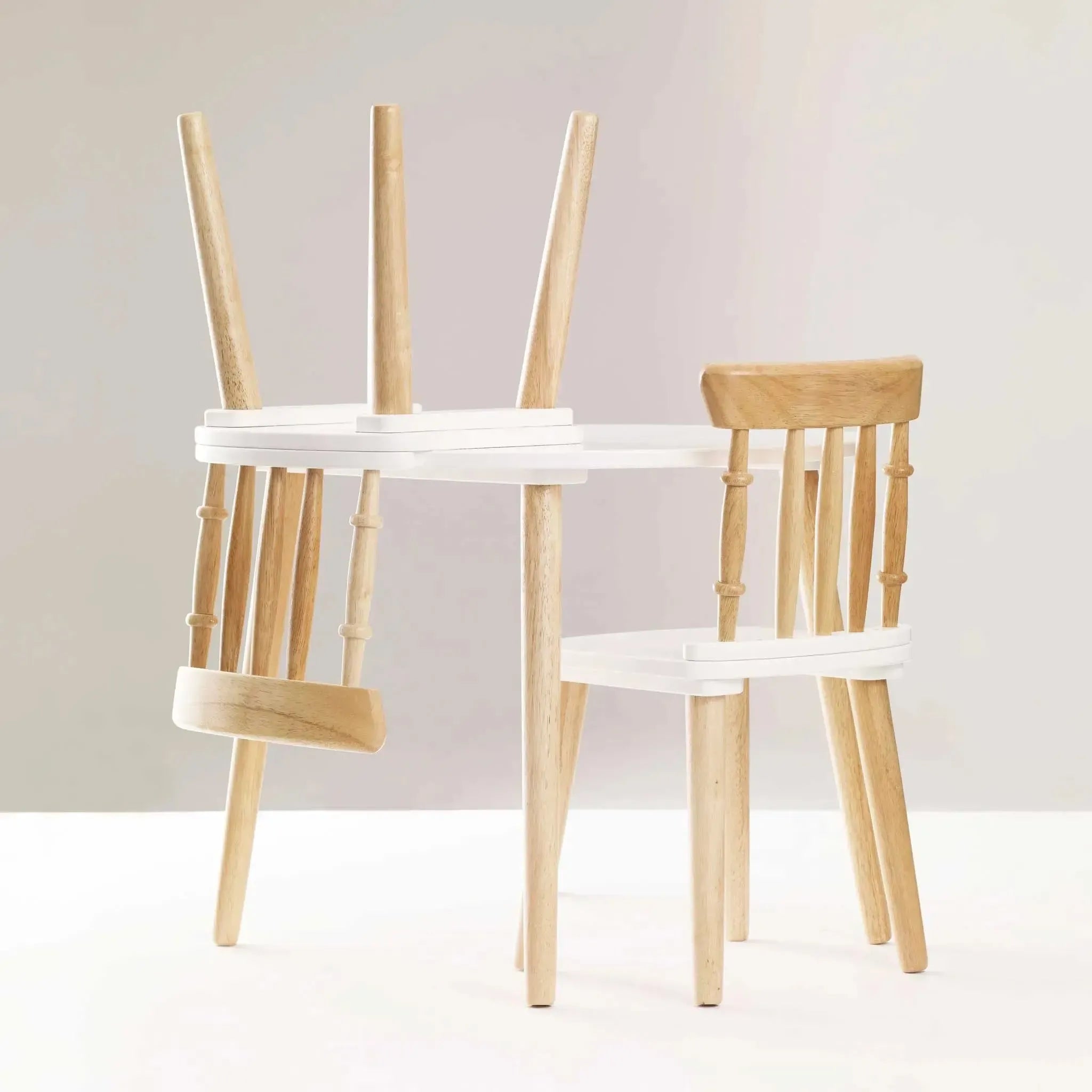 Children's Wooden Table and Chairs-Children's Wooden Table and Chairs