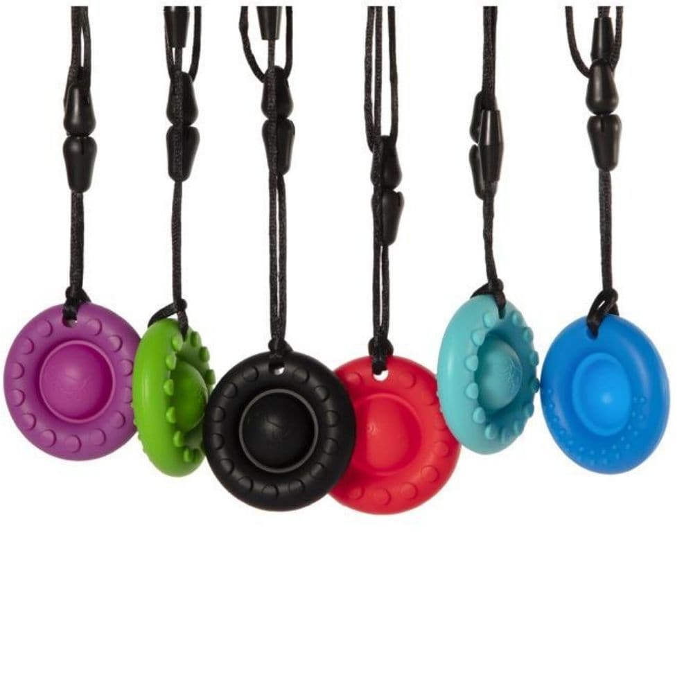 CHUIT Bubble Popper Sensory Chew, The CHUIT Bubble Popper Sensory Chew Necklace is a cool and unique solution for children who need a sensory outlet when feeling nervous or fidgety. The CHUIT Bubble Popper Sensory Chew is perfect for fidgeting hands and chewers as its both a chew and a fidget as the bubble is a bubble popper,making it on trend with the bubble popper range. The CHUIT Bubble Popper Sensory Chew is a wearable chew which can be worn under clothing so its hand whenever the child needs access to 
