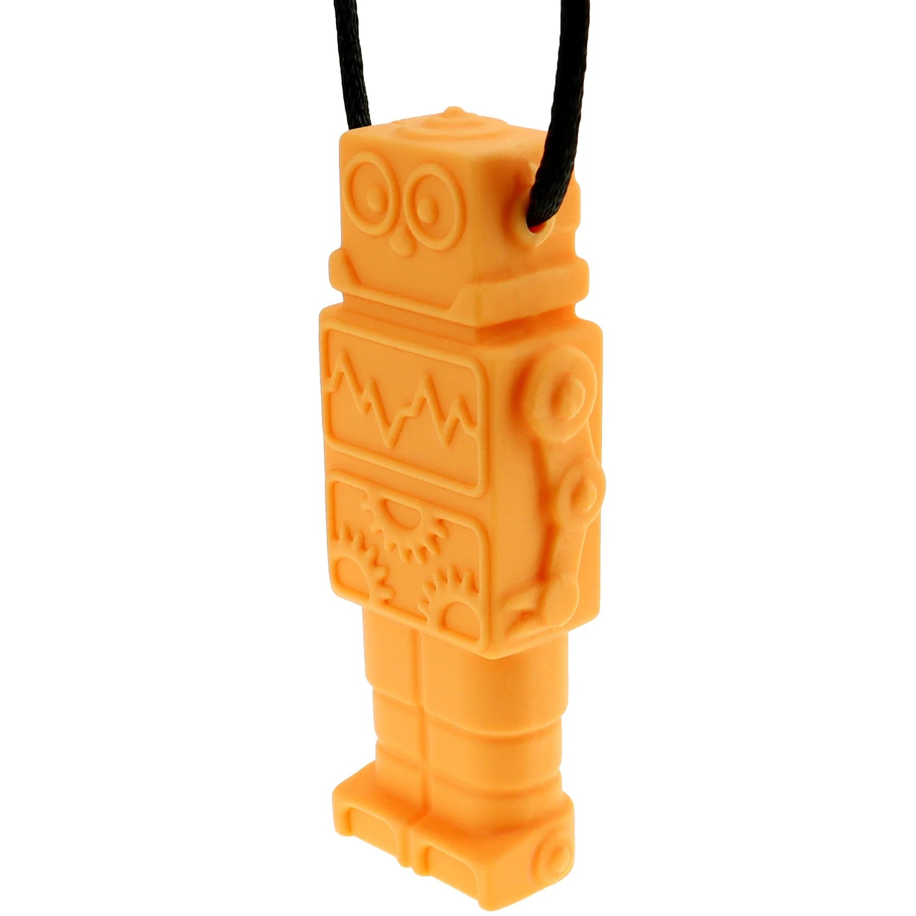 CHUIT Chew Toy Robotz, Chew Robotz have landed! The CHUIT Chew Toy Robotz Shape Sensory Chew Necklaces are a fashionable chewie for moderate chewers. Kids will love the smooth breakaway cording. It’s silky soft and feels great against the neck.This pendant is made of non-toxic, food grade silicone and contains no BPAs. Kids will love the smooth breakaway cording. It’s silky soft and feels great against the neck. This pendant is made of non-toxic, food grade silicone and contains no BPAs. This item is design