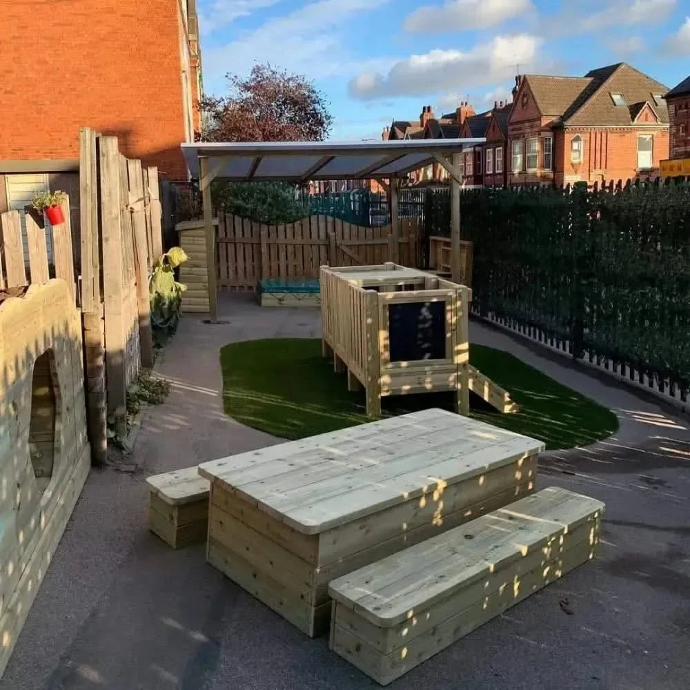 Chunky Table and Benches-Chunky Table and Benches