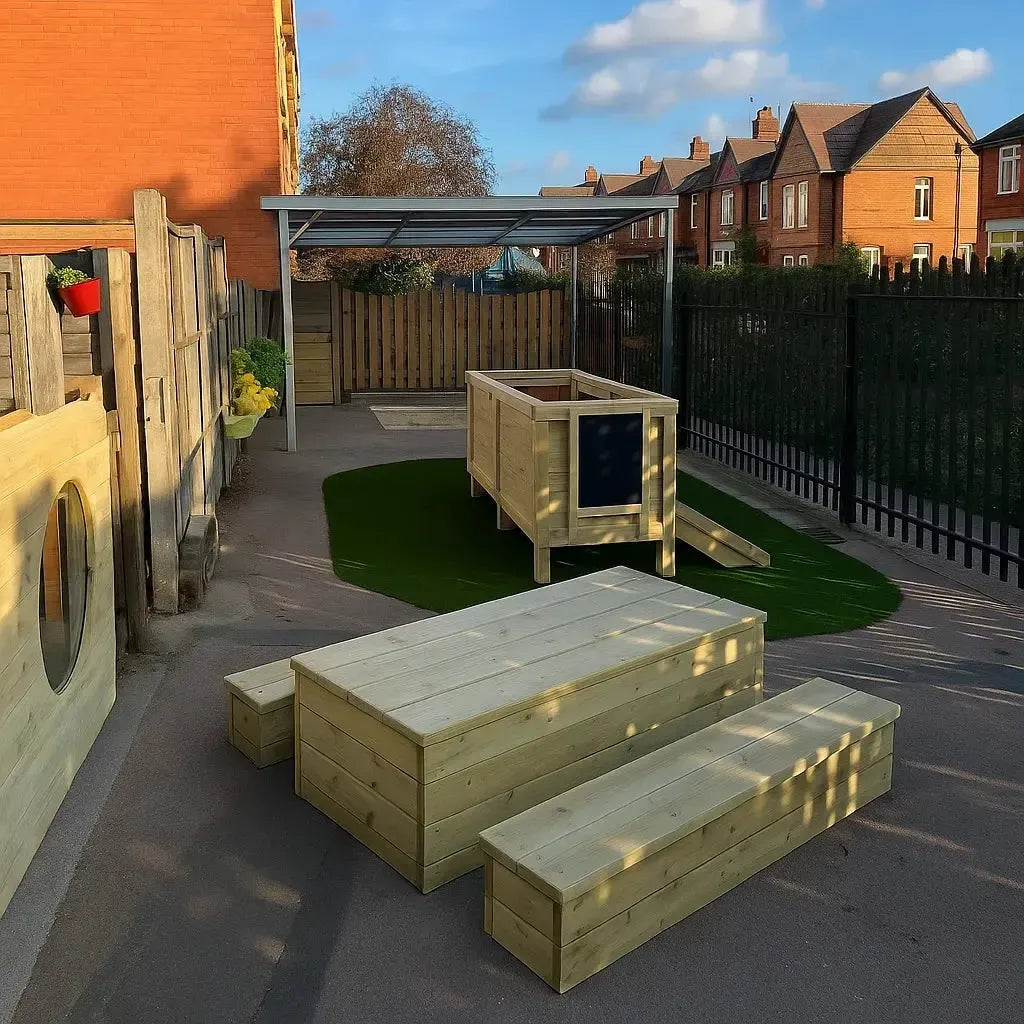 Chunky Table and Benches-Chunky Table and Benches