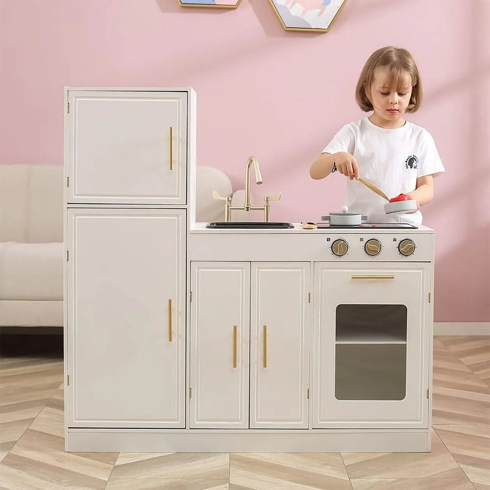 Classic White Modern Kitchen With Light And Sound-Classic White Modern Kitchen With Light And Sound