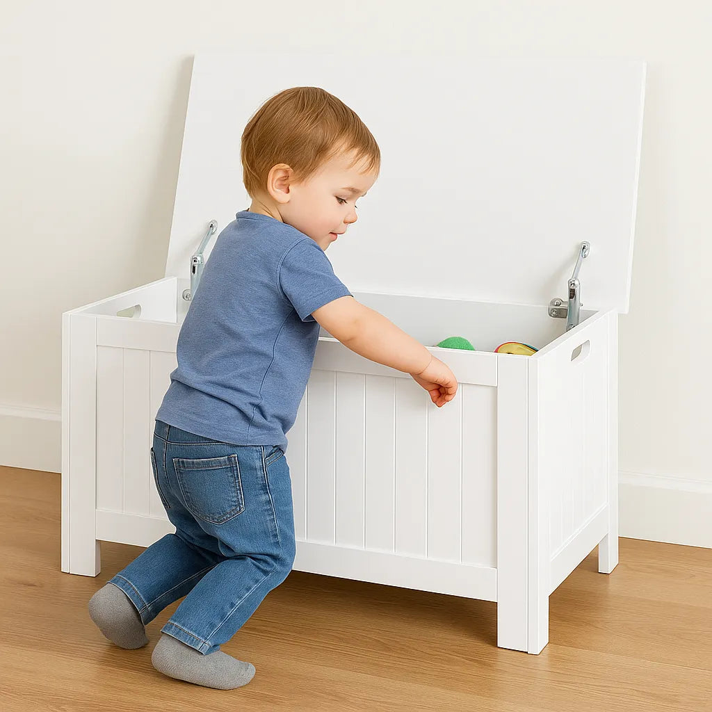 Classic White Toy Chest-Classic White Toy Chest