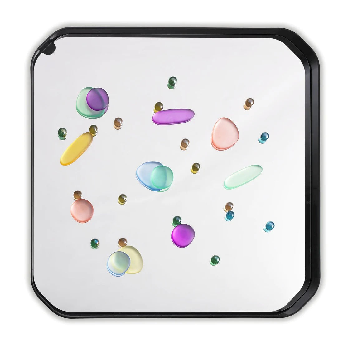 Clear Junior Rainbow Pebbles, The Clear Junior Rainbow Pebbles are an appealing early construction and manipulative set. The Clear Junior Rainbow Pebble set is ideal for developing fine motor skills and are fascinating viewed on a light panel. The smooth Clear Junior Rainbow Pebbles come in 3 shapes and 6 soft translucent colours, supplied in a convenient storage jar so they can be stored away with ease and carried on the go.The Edx Education Clear Junior Rainbow Pebbles are a special version of the famous 