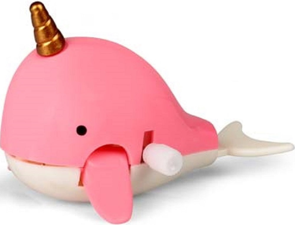Clockwork Narwhal, Add a splash of fun to playtime with our Clockwork Narwhal toy! Simply wind it up and watch as the narwhal gracefully swims around. Available in two delightful colours—pink and blue—these little wonders make perfect stocking fillers or additions to party bags. Features movable wind-up fins, plastic body and golden horn Measures 6.5cm length, 5cm width, 4cm height approx. Comes in 2 different colours No batteries required! Not suitable for ages 3 and below, Clockwork Narwhal,Clockwork bath