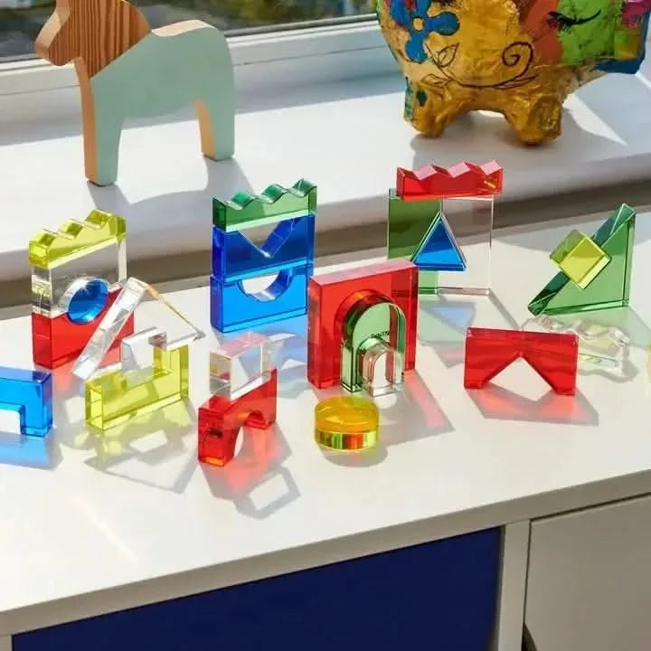 Colour Acrylic Block Set Pack of 25-Colour Acrylic Block Set Pack of 25