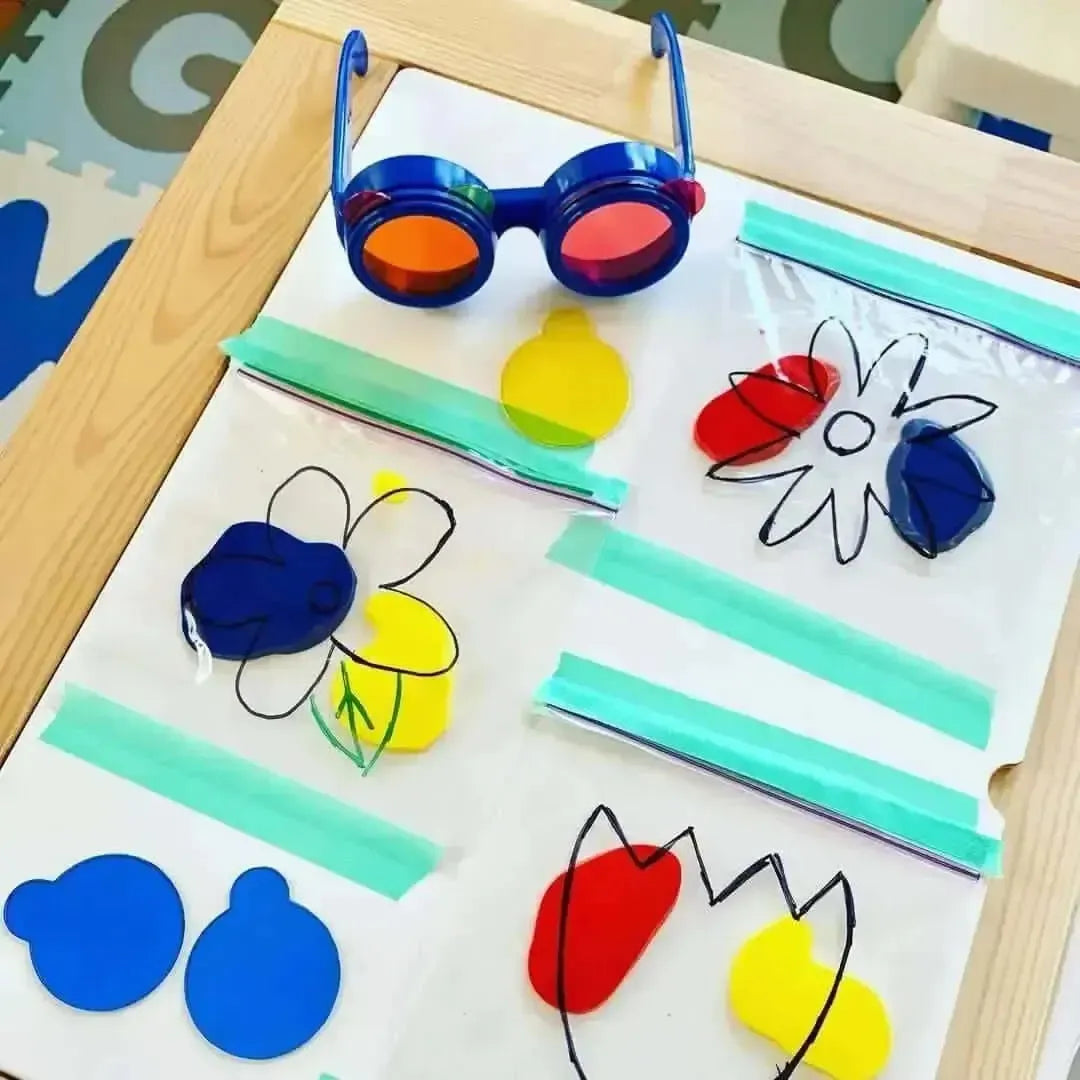 Colour mixing glasses-Colour mixing glasses