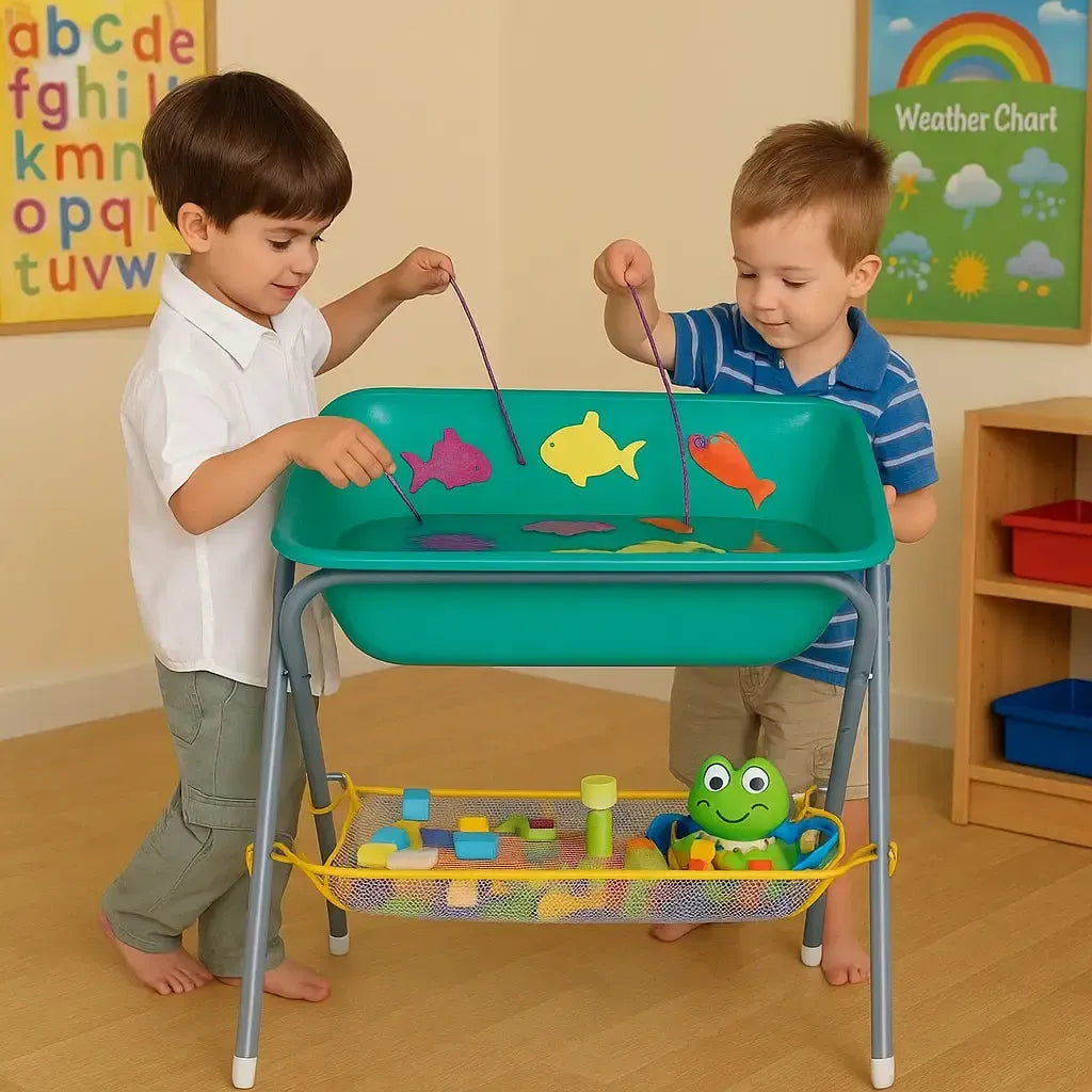 Coloured Desktop Sand and Water Tray with Stand-Coloured Desktop Sand and Water Tray with Stand