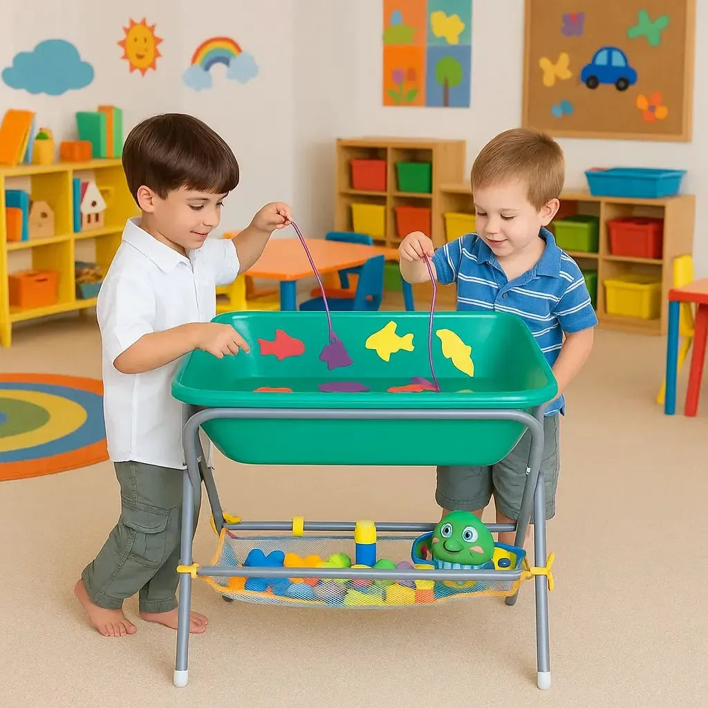 Coloured Desktop Sand and Water Tray with Stand-Coloured Desktop Sand and Water Tray with Stand